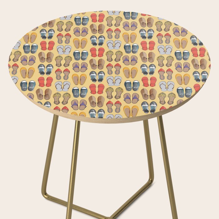 Hard choice // shoes on yellow background Side Table Gallery Image 2