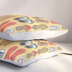 Hard choice // shoes on yellow background Pillow Sham Gallery Image 3