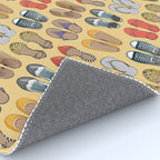 Hard choice // shoes on yellow background Rug Gallery Image 4