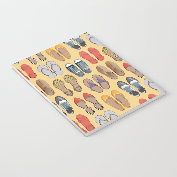 Hard choice // shoes on yellow background Notebook Gallery Image 3