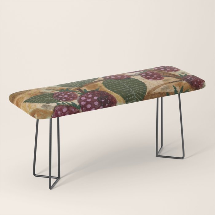 In Season in Red Raspberry and Forest Green Bench Gallery Image 1