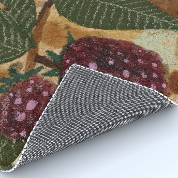 In Season in Red Raspberry and Forest Green Rug Gallery Image 4