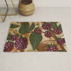 In Season in Red Raspberry and Forest Green Rug Gallery Image 1