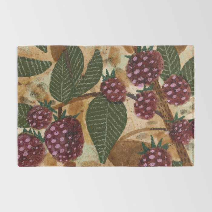 In Season in Red Raspberry and Forest Green Rug Gallery Image 2