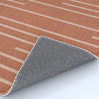 Geometric Art, Colorful Stripes, Terracotta Rug Gallery Image 4
