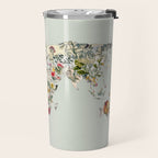 Vintage Botanical World Green Travel Mug Gallery Image 2