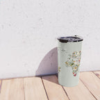 Vintage Botanical World Green Travel Mug Gallery Image 4