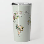 Vintage Botanical World Green Travel Mug Gallery Image 3