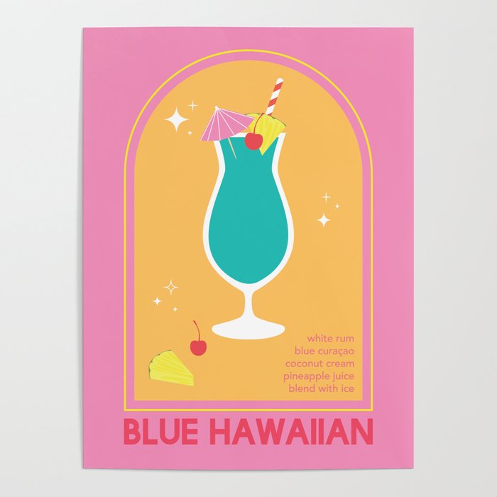 Blue Hawaiian Cocktail Poster Gallery Image 4