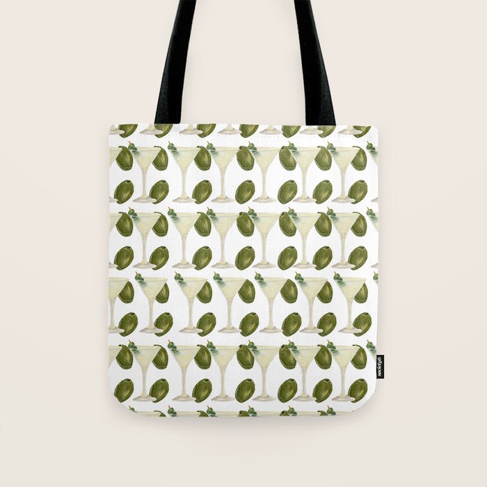 Dry Martini and Olives Happy Hour Tote Bag Gallery Image 1