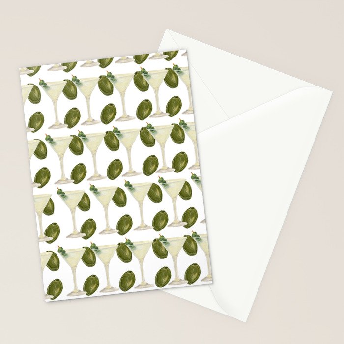 Dry Martini and Olives Happy Hour Stationery Card Gallery Image 2