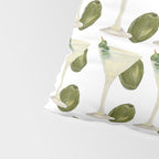 Dry Martini and Olives Happy Hour Pillow Sham Gallery Image 4
