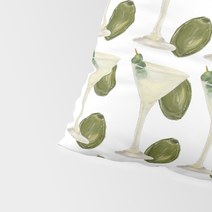 Dry Martini and Olives Happy Hour Pillow Sham Gallery Image 4