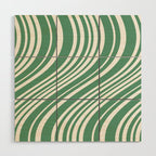 Wavy Stripes XXXIX - Kelly Green Wood Wall Art Gallery Image 1