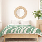 Wavy Stripes XXXIX - Kelly Green Duvet Cover Gallery Image 3