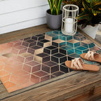 Ombre Dream Cubes Outdoor Rug Gallery Image 2