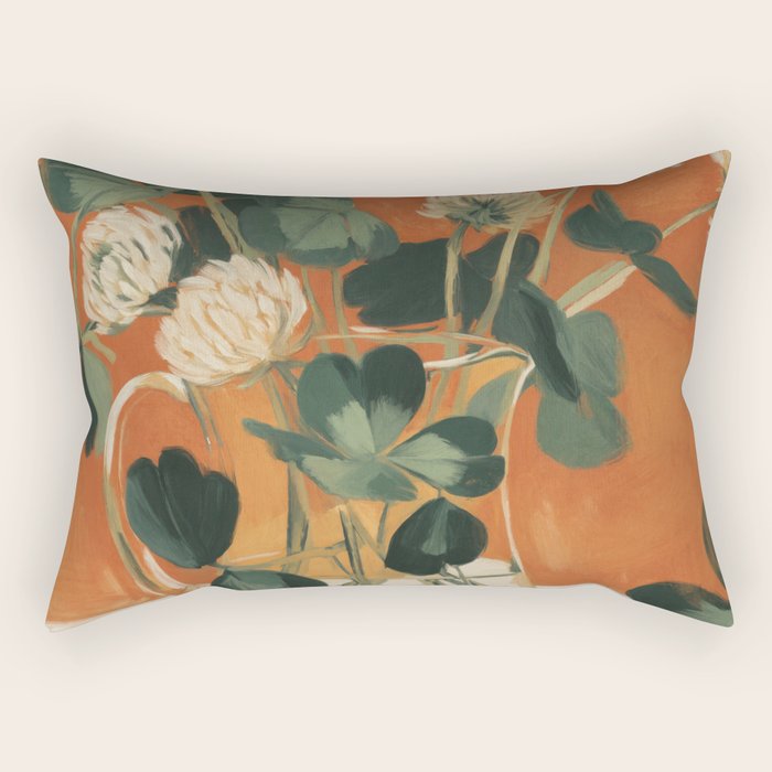 Clover Still Life Rectangular Pillow Gallery Image 1