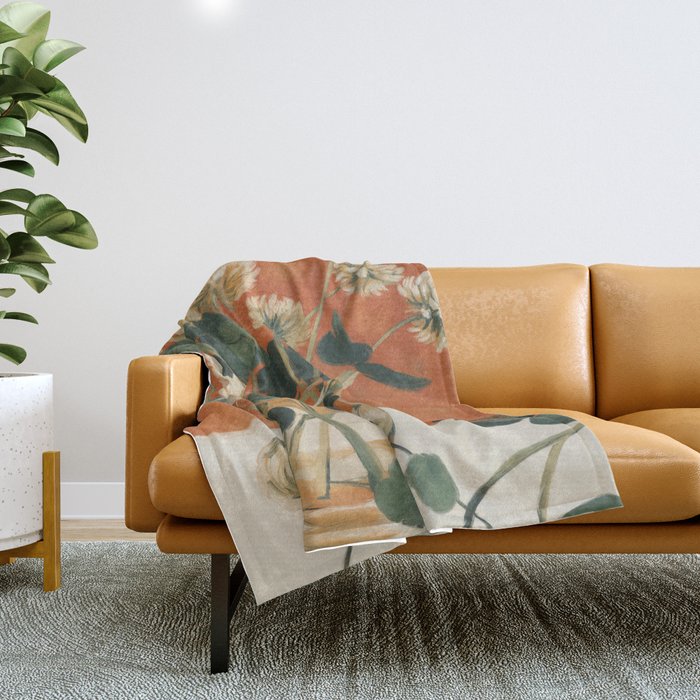 Clover Still Life Throw Blanket Gallery Image 1