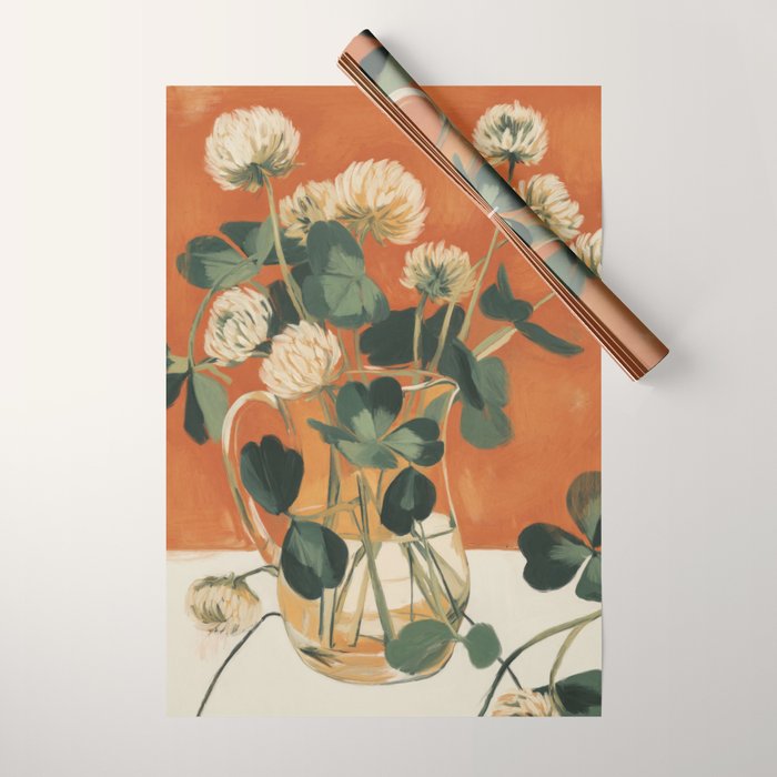 Clover Still Life Wrapping Paper Gallery Image 1
