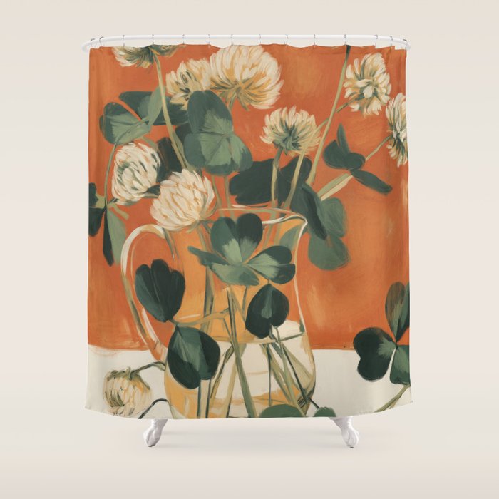 Clover Still Life Shower Curtain Gallery Image 1