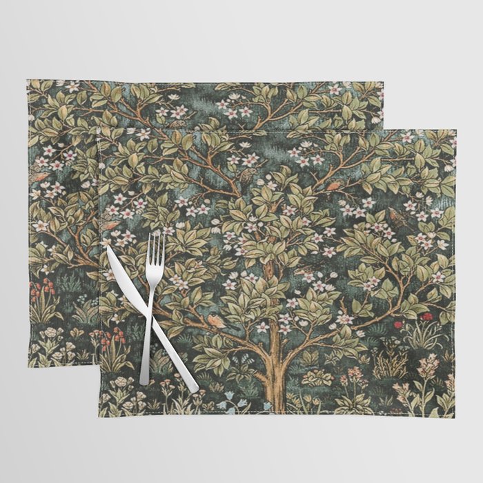 William Morris Tree Of Life, Morris floral, No 4. Placemat