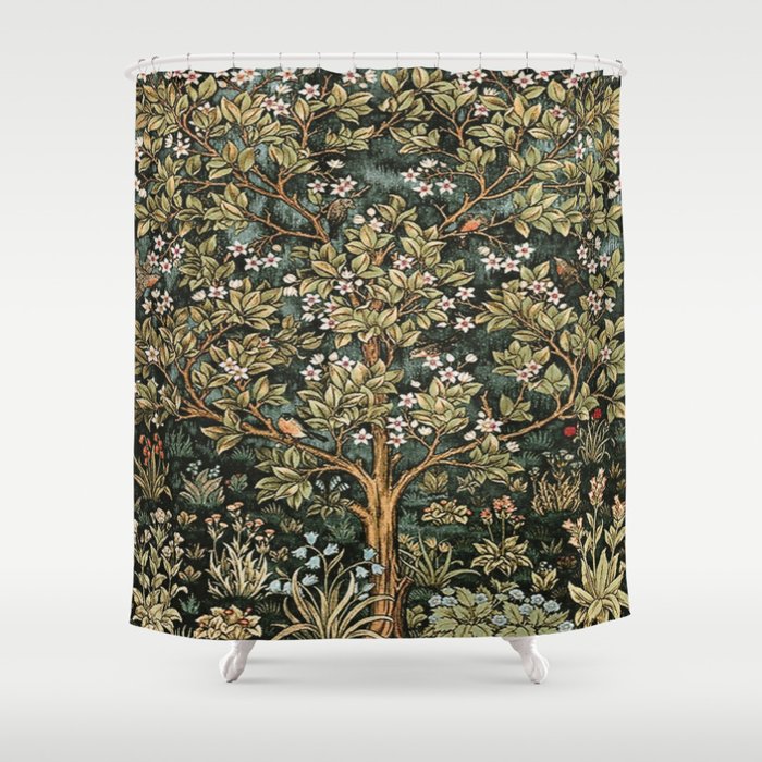 William Morris Tree Of Life, Morris floral, No 4. Shower Curtain Gallery Image 1