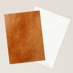 Natural brown leather, vintage texture Stationery Card Gallery Image 2