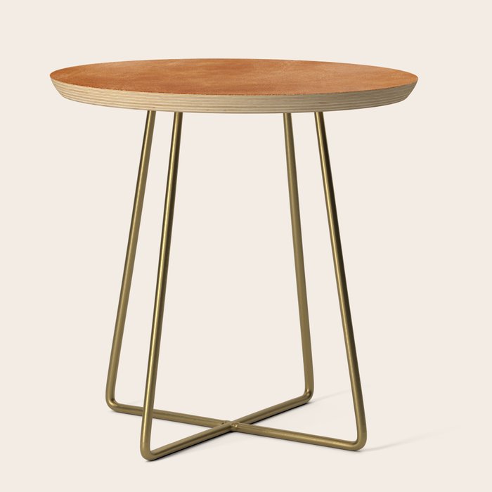 Natural brown leather, vintage texture Side Table Gallery Image 1