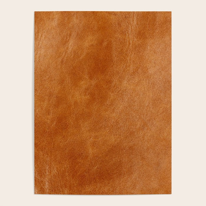 Natural brown leather, vintage texture Poster Gallery Image 4