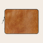 Natural brown leather, vintage texture Laptop Sleeve Gallery Image 1
