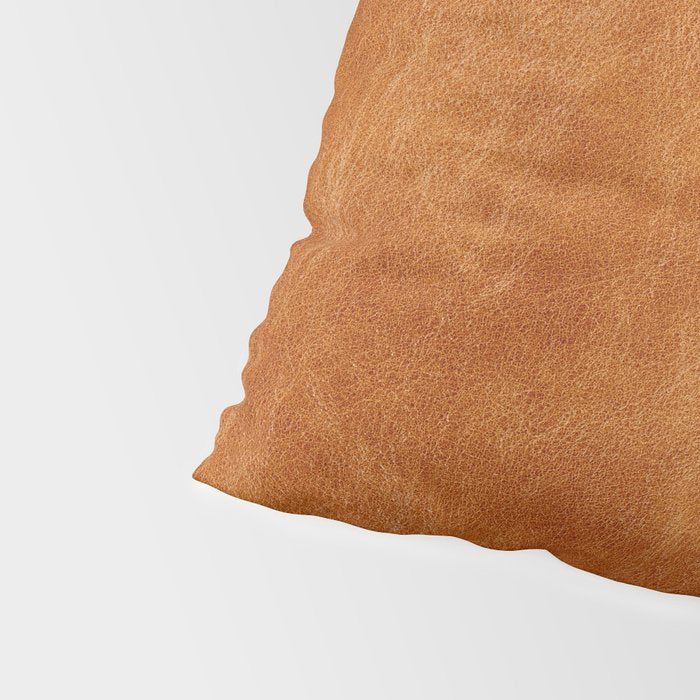 Natural brown leather, vintage texture Pillow Sham Gallery Image 4