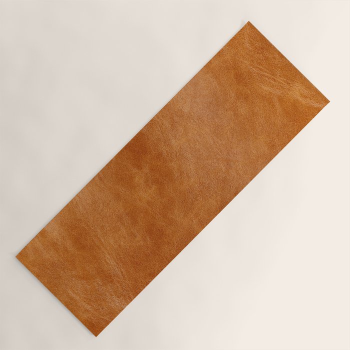 Natural brown leather, vintage texture Yoga Mat