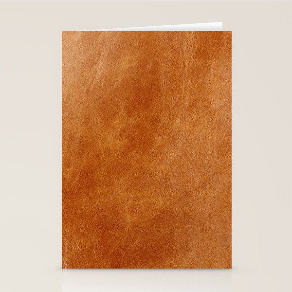 Natural brown leather, vintage texture Stationery Card Gallery Image 2