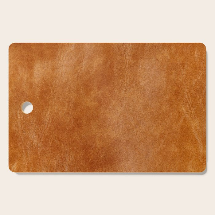 Natural brown leather, vintage texture Cutting Board Gallery Image 1