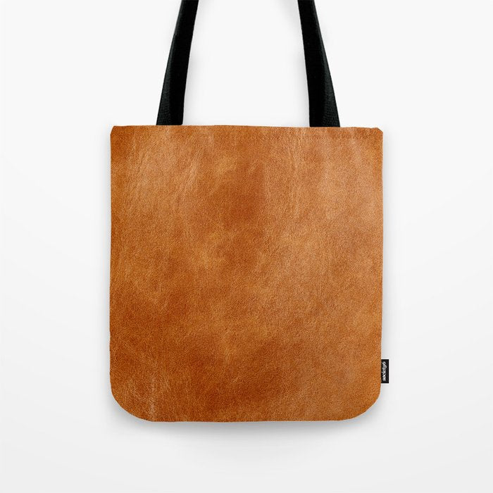 Natural brown leather, vintage texture Tote Bag Gallery Image 1