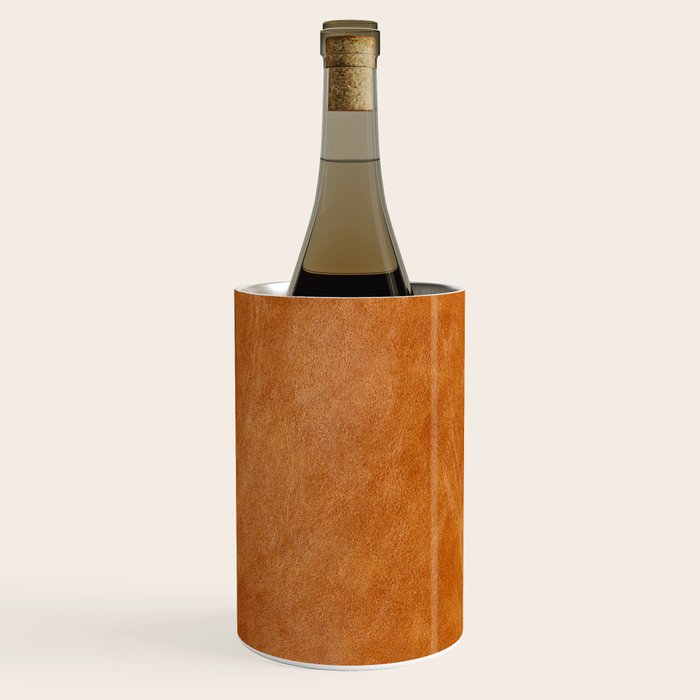 Natural brown leather, vintage texture Wine Chiller Gallery Image 3