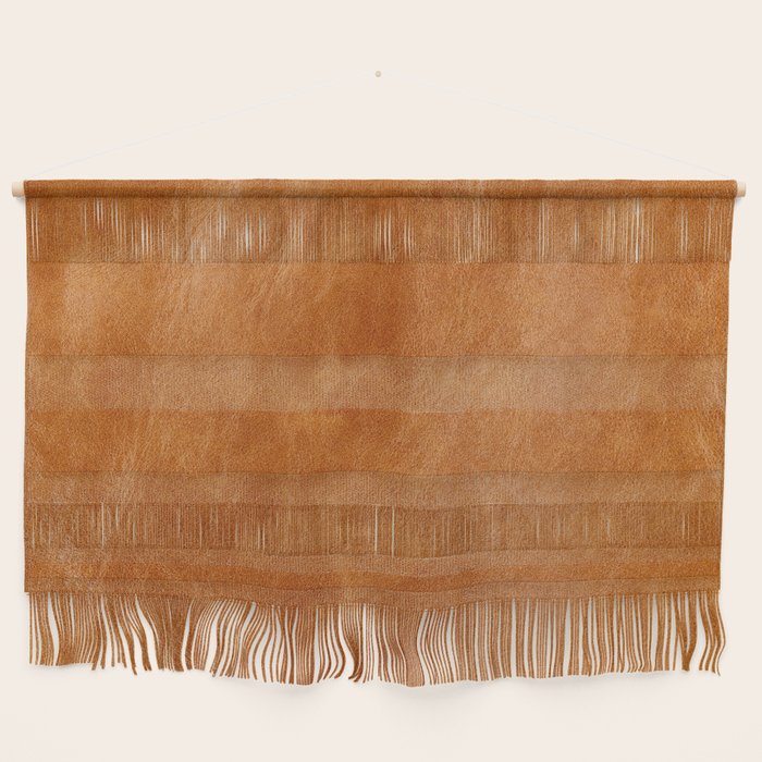 Natural brown leather, vintage texture Wall Hanging Gallery Image 1