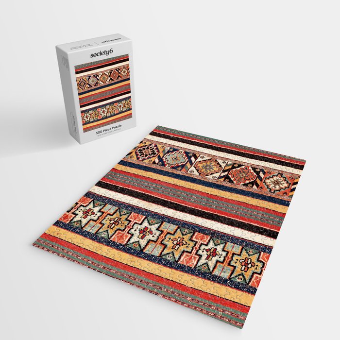 Salé  Antique Morocco North African Flatweave Rug Print Jigsaw Puzzle Gallery Image 2