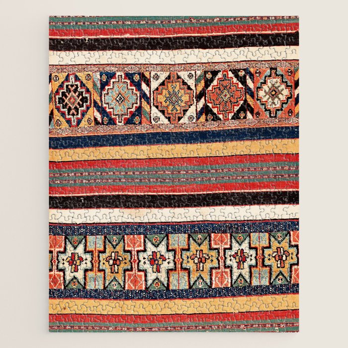 Salé  Antique Morocco North African Flatweave Rug Print Jigsaw Puzzle Gallery Image 1