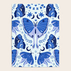 Vintage Blue Moths Poster Gallery Image 4