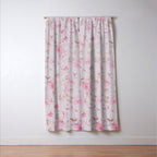 Modern Vintage Blush Pink  Romantic Floral Pattern Window Curtain Gallery Image 3
