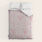 Modern Vintage Blush Pink  Romantic Floral Pattern Duvet Cover Gallery Image 6