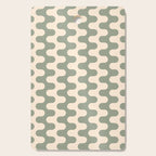Retro Mid Century Modern Waves in Sage Green Cutting Board Gallery Image 1