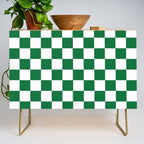 Checkered (Dark Green & White Pattern) Credenza Gallery Image 1
