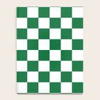 Checkered (Dark Green & White Pattern) Notebook Gallery Image 4