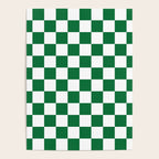 Checkered (Dark Green & White Pattern) Poster Gallery Image 4