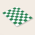 Checkered (Dark Green & White Pattern) Notebook Gallery Image 3