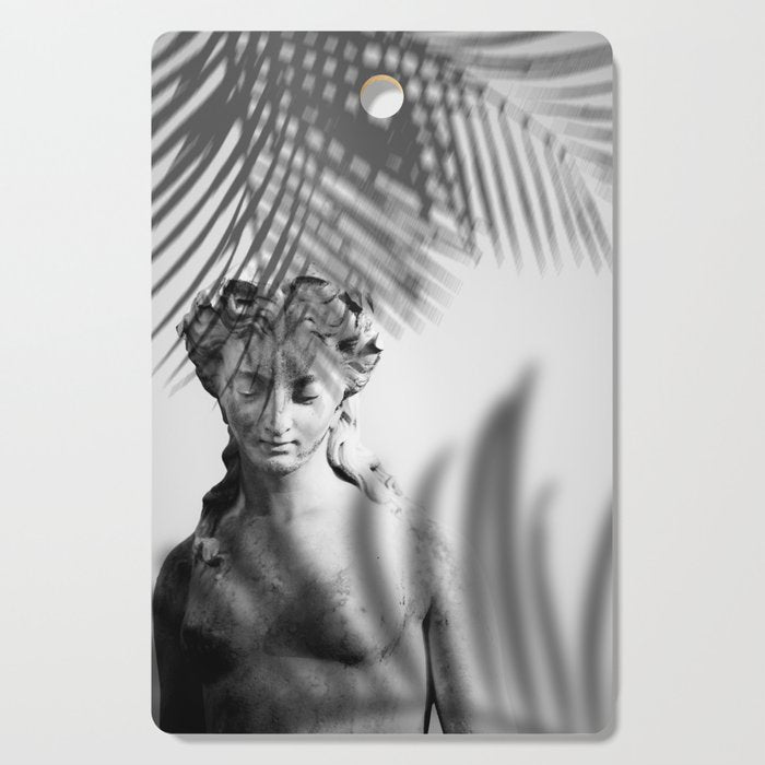 Shadowy Woman - Black and White Photography Cutting Board Gallery Image 1
