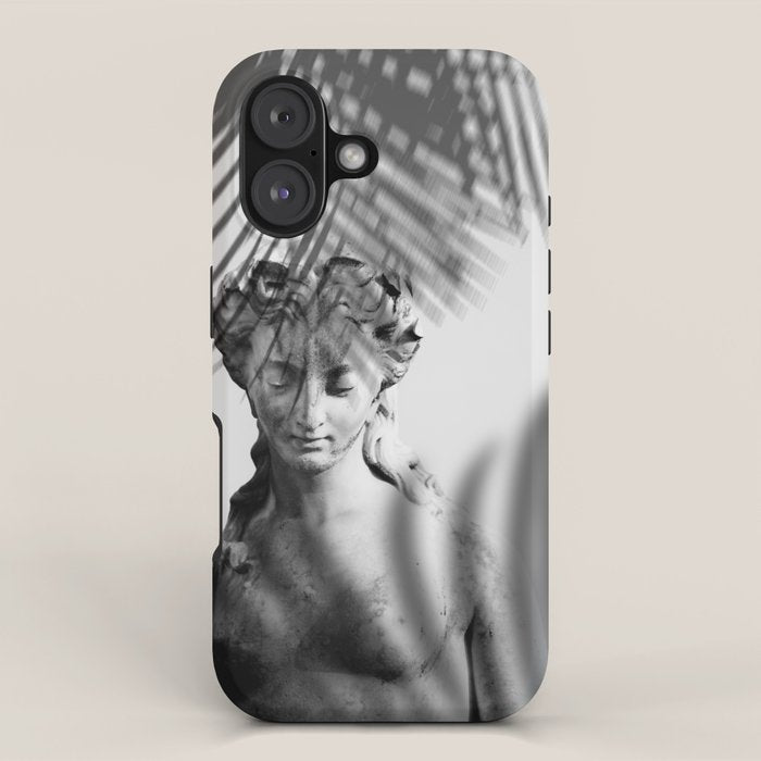 Shadowy Woman - Black and White Photography iPhone Case Gallery Image 1