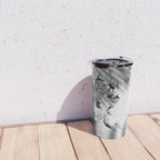 Shadowy Woman - Black and White Photography Travel Mug Gallery Image 4